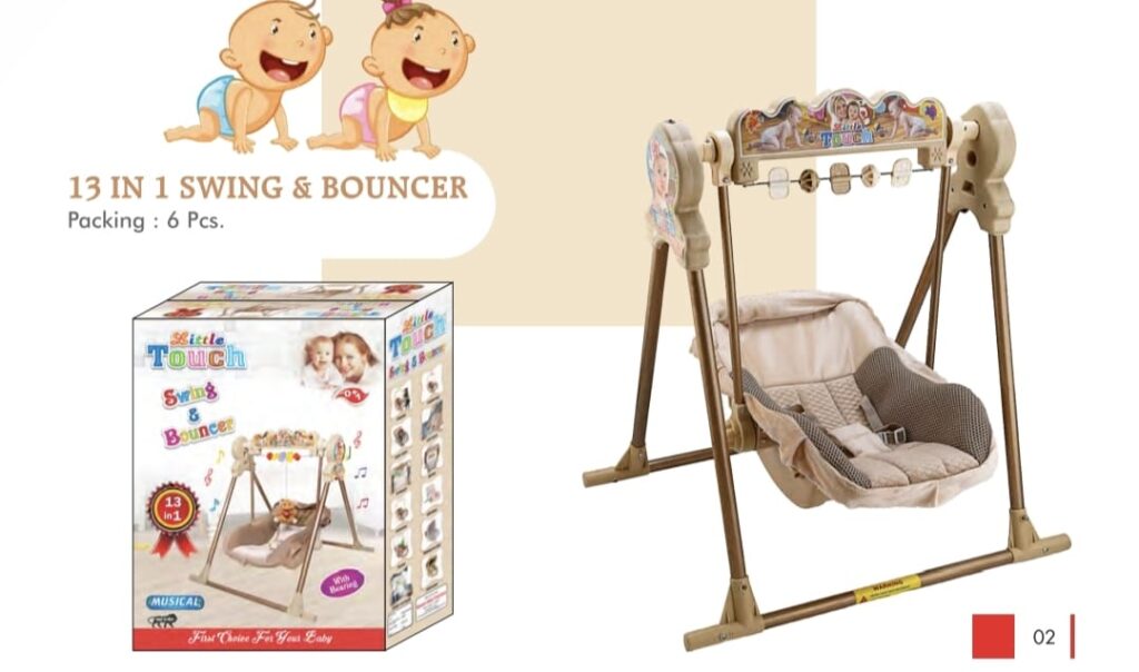 Baby bouncer with swing